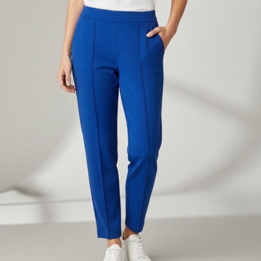 Universal Standard Blue Pintuck Point Tapered Ankle Pants Womens Size 4xs/Xs Nwt